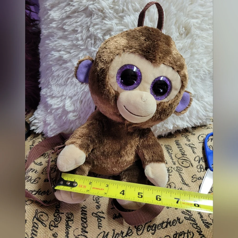 Ty Beanie boos coconut the monkey plush backpa